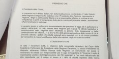 Sfiducia a De Luca: ecco testo e firmatari