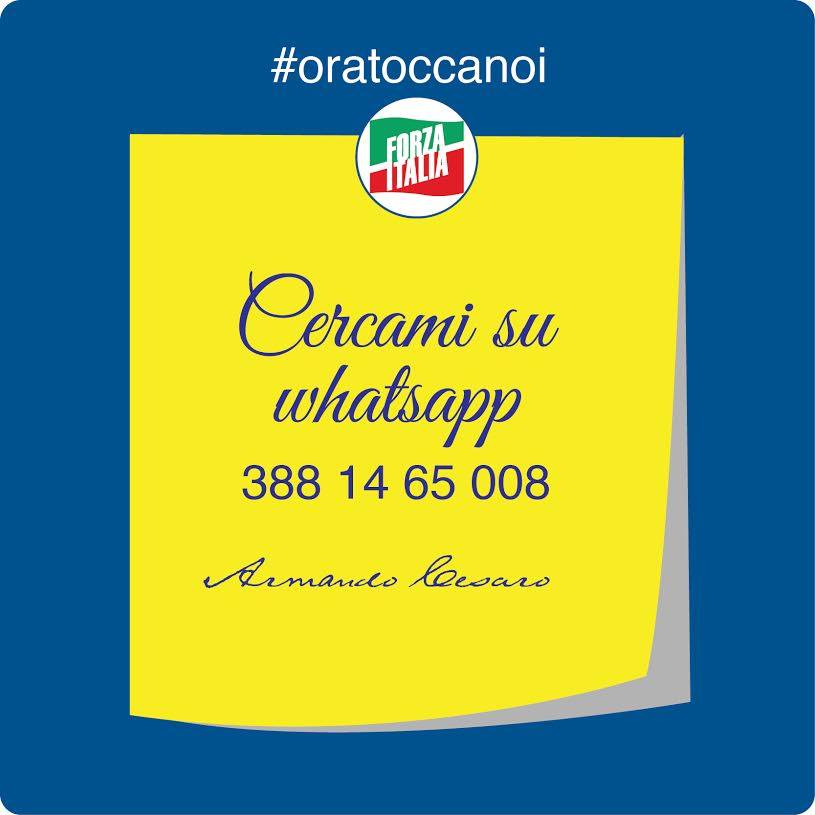 Restiamo sempre in contatto su WhatsApp #oratoccanoi