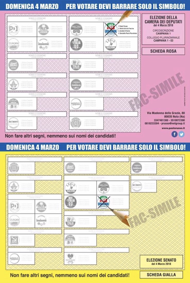Elezioni Politiche 2018 – il 4 marzo vota Forza Italia