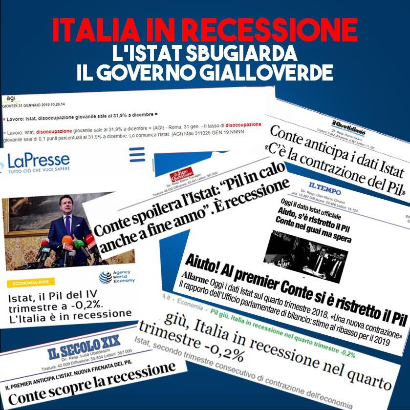 CAMPANIA: SIAMO IN RECESSIONE, L’ISTAT SBUGIARDA IL GOVERNO. GIOVANI E SUD SEMPRE PIÙ A RISCHIO